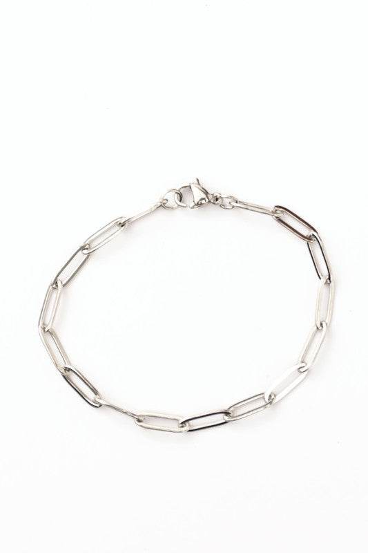 18K STAINLESS STEEL NON TARNISH PAPERCLIP BRACELET - Shop Style & More | Fresh Looks, Everyday Deals & Free Shipping