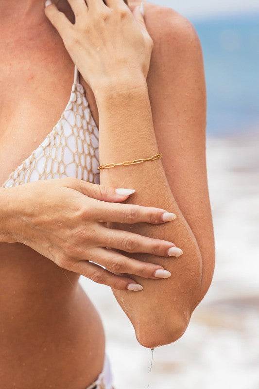 18K STAINLESS STEEL NON TARNISH PAPERCLIP BRACELET - Shop Style & More | Fresh Looks, Everyday Deals & Free Shipping