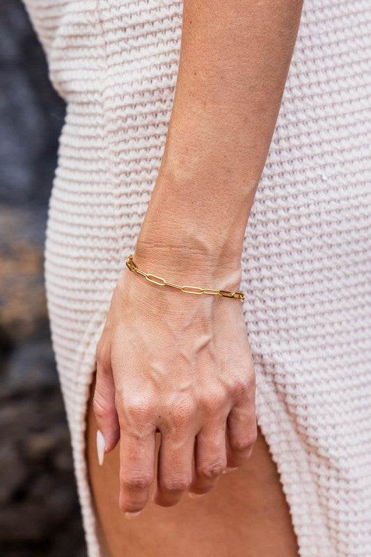 18K STAINLESS STEEL NON TARNISH PAPERCLIP BRACELET - Shop Style & More | Fresh Looks, Everyday Deals & Free Shipping