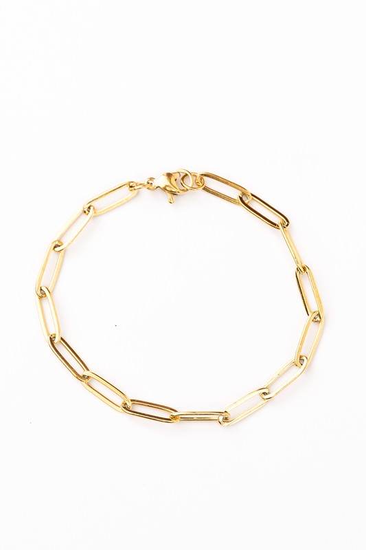 18K STAINLESS STEEL NON TARNISH PAPERCLIP BRACELET - Shop Style & More | Fresh Looks, Everyday Deals & Free Shipping
