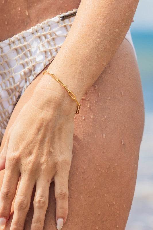 18K STAINLESS STEEL NON TARNISH PAPERCLIP BRACELET - Shop Style & More | Fresh Looks, Everyday Deals & Free Shipping