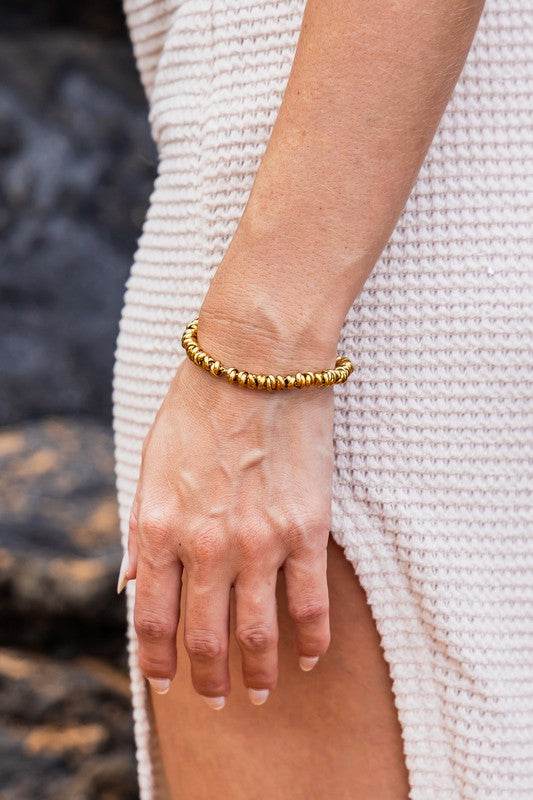 18K STAINLESS STEEL TWISTED BEAD BRACELET - Shop Style & More | Fresh Looks, Everyday Deals & Free Shipping