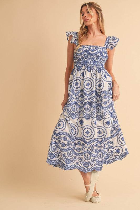 Barb Embroidered Maxi Sundress - Shop Style & More | Fresh Looks, Everyday Deals & Free Shipping