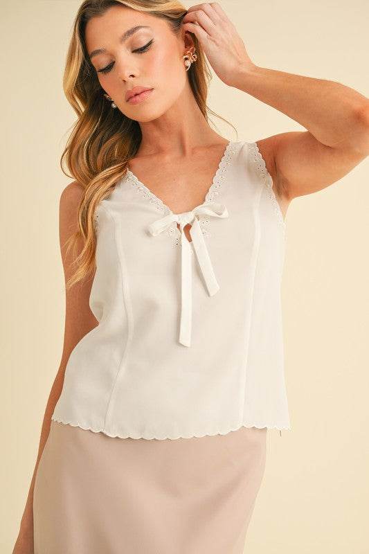 Karis Eyelet Tank - Shop Style & More | Fresh Looks, Everyday Deals & Free Shipping