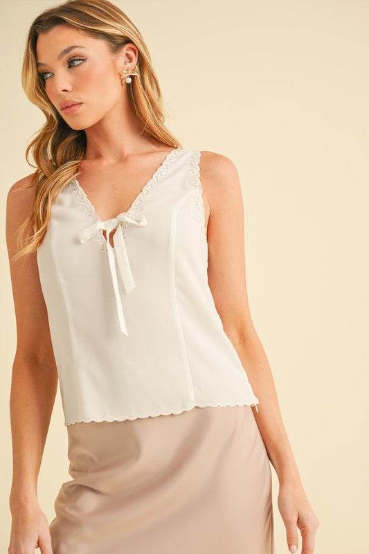 Karis Eyelet Tank - Shop Style & More | Fresh Looks, Everyday Deals & Free Shipping