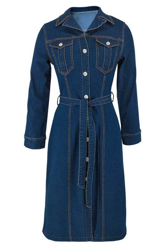WOMEN FASHION DENIM LONG MAXI DRESS - Shop Style & More | Fresh Looks, Everyday Deals & Free Shipping