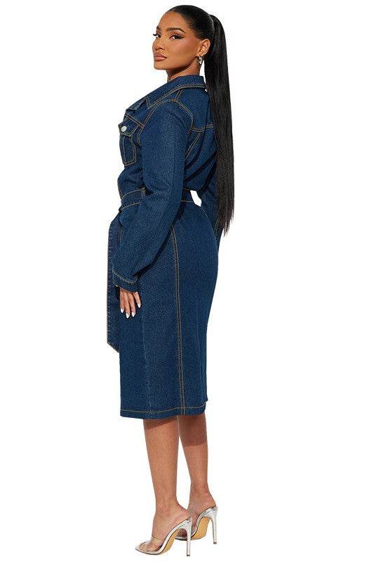 WOMEN FASHION DENIM LONG MAXI DRESS - Shop Style & More | Fresh Looks, Everyday Deals & Free Shipping