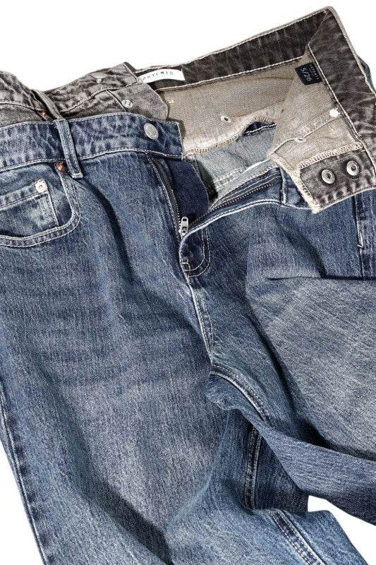 DOUBLE SNAP WAISTBAND ULTRA HIGH RISE WIDE JEANS - Shop Style & More | Fresh Looks, Everyday Deals & Free Shipping