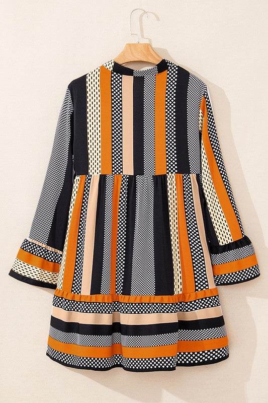 Women Polka Dot Print Ruffled Hem V Neck Dress - Shop Style & More | Fresh Looks, Everyday Deals & Free Shipping