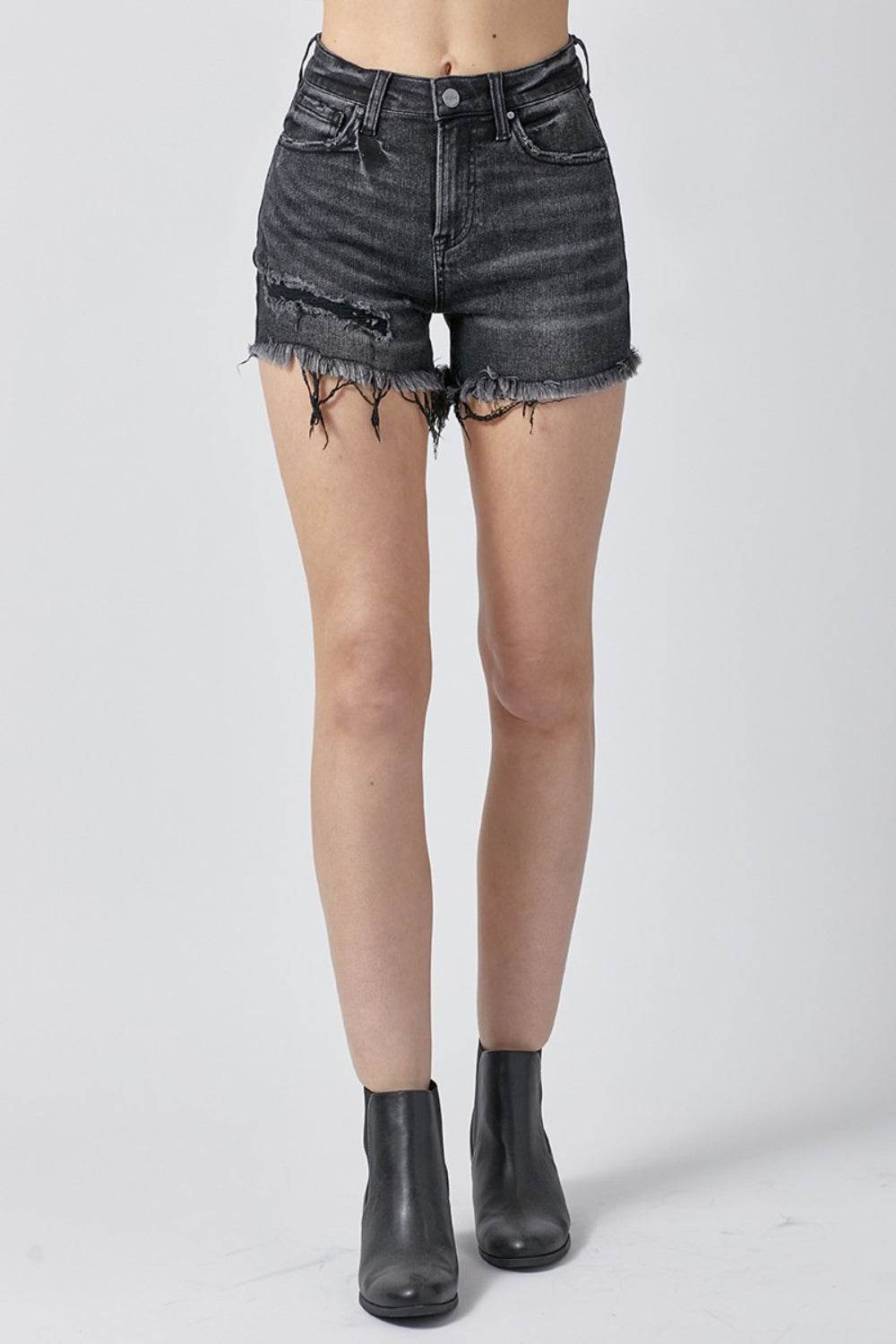 RISEN Raw Hem Denim Shorts with Pockets - Shop Style & More | Fresh Looks, Everyday Deals & Free Shipping