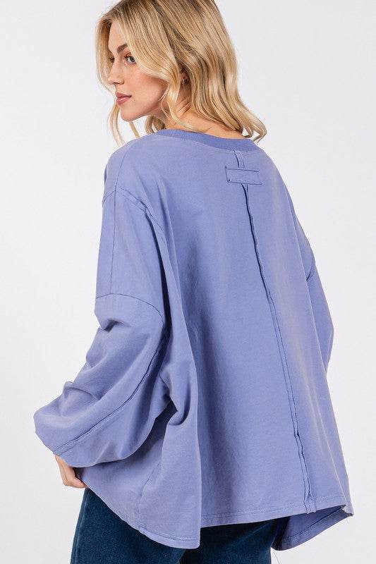 SAGE + FIG Flower Patch Dropped Shoulder Oversize Top - Shop Style & More | Fresh Looks, Everyday Deals & Free Shipping
