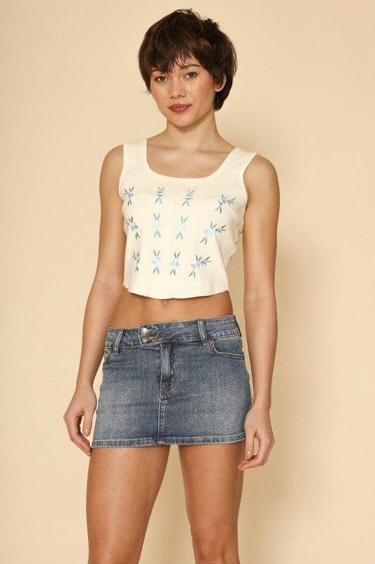 Floral corset tank top - Shop Style & More | Fresh Looks, Everyday Deals & Free Shipping