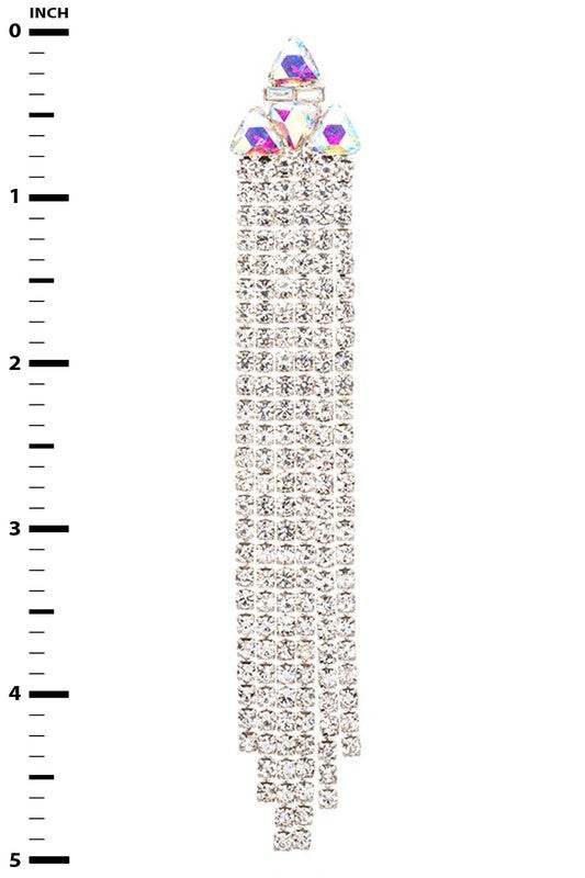 Long Rhinestone Fringe Earrings - Shop Style & More | Fresh Looks, Everyday Deals & Free Shipping