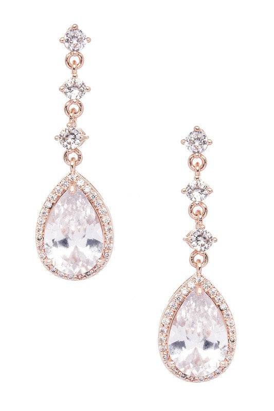 CZ Teardrop Elegant Swing Earrings - Shop Style & More | Fresh Looks, Everyday Deals & Free Shipping