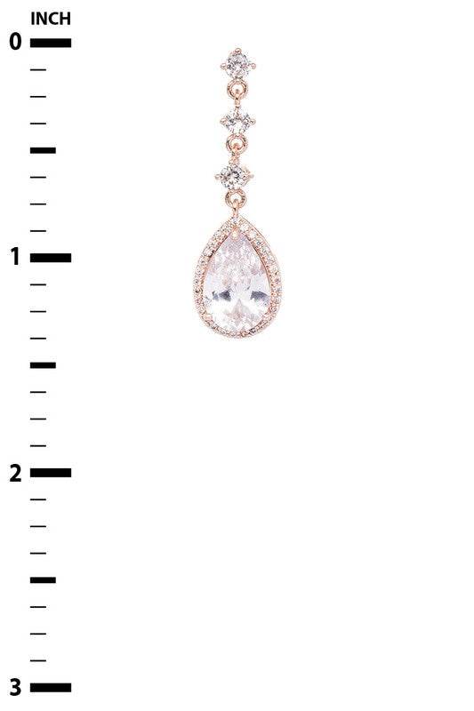 CZ Teardrop Elegant Swing Earrings - Shop Style & More | Fresh Looks, Everyday Deals & Free Shipping