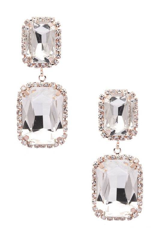 Square Drop Crystal Earrings - Shop Style & More | Fresh Looks, Everyday Deals & Free Shipping