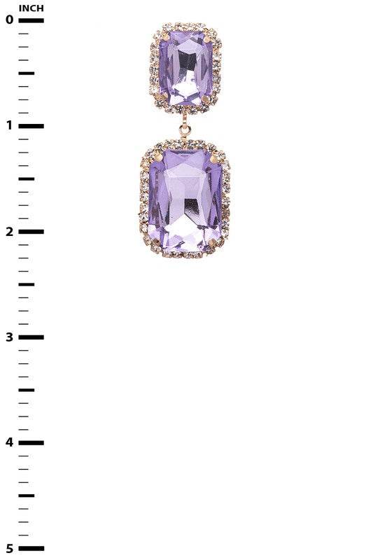 Square Drop Crystal Earrings - Shop Style & More | Fresh Looks, Everyday Deals & Free Shipping