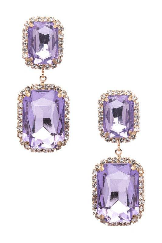 Square Drop Crystal Earrings - Shop Style & More | Fresh Looks, Everyday Deals & Free Shipping