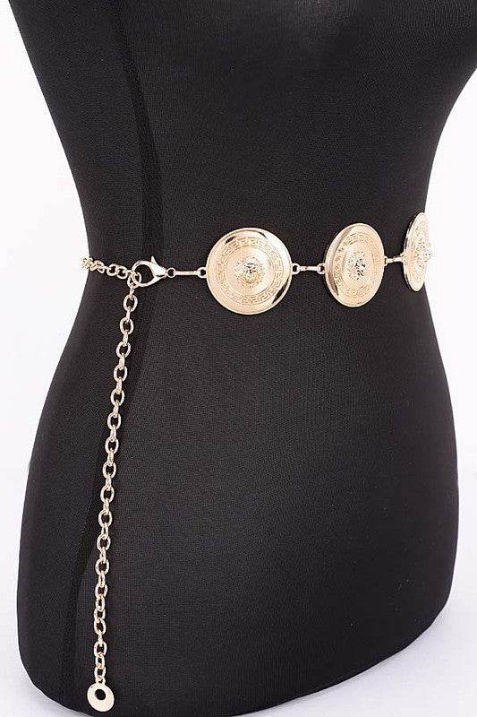 Round Disk Shiny Fashion Chain Belt - Shop Style & More | Fresh Looks, Everyday Deals & Free Shipping