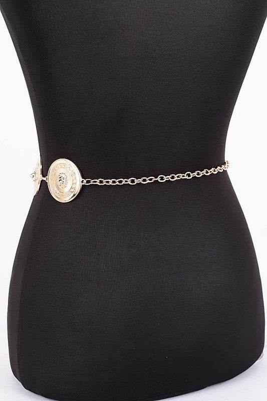 Round Disk Shiny Fashion Chain Belt - Shop Style & More | Fresh Looks, Everyday Deals & Free Shipping