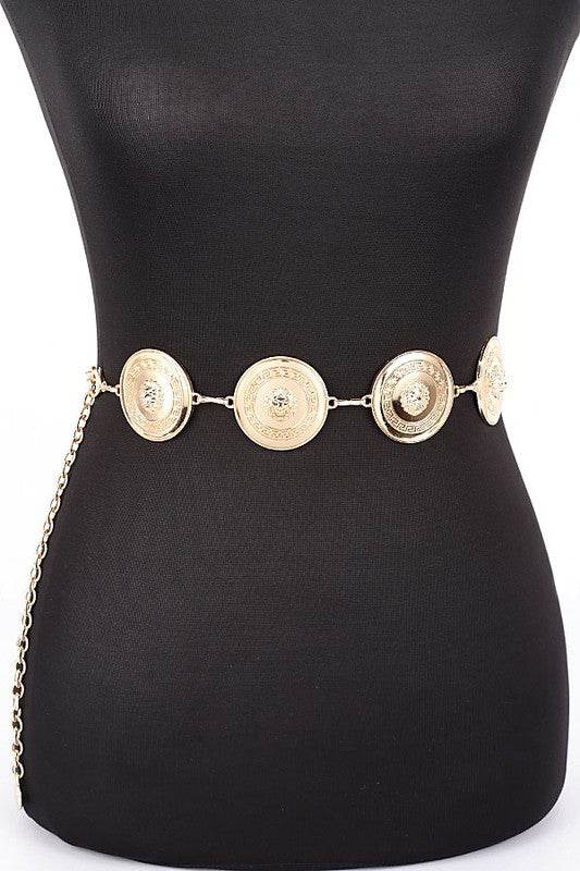 Round Disk Shiny Fashion Chain Belt - Shop Style & More | Fresh Looks, Everyday Deals & Free Shipping