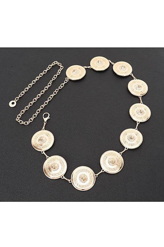 Round Disk Shiny Fashion Chain Belt - Shop Style & More | Fresh Looks, Everyday Deals & Free Shipping
