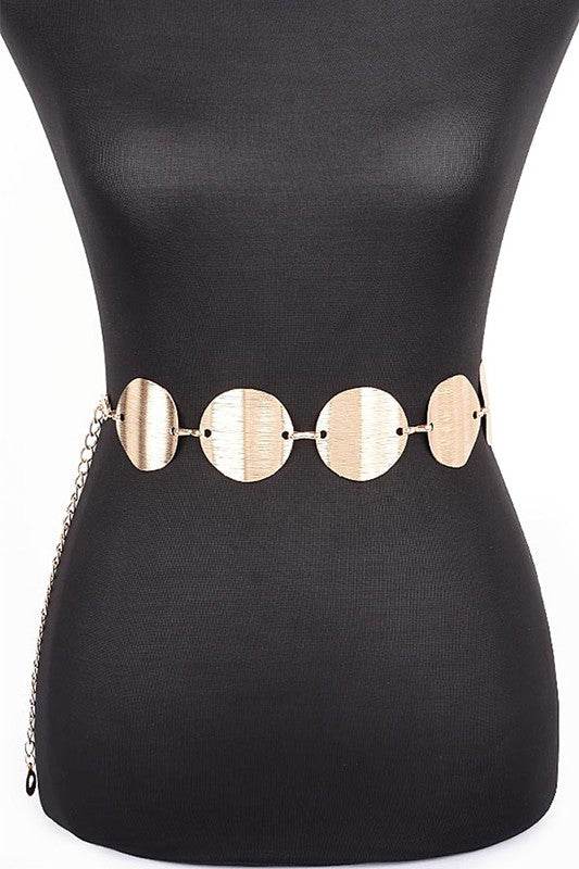 Satin Textured Disk Chain Belt - Shop Style & More | Fresh Looks, Everyday Deals & Free Shipping