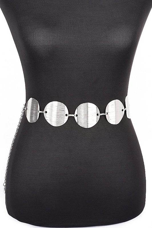 Satin Textured Disk Chain Belt - Shop Style & More | Fresh Looks, Everyday Deals & Free Shipping