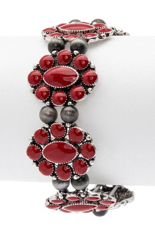Oval Stone Western Stretch Statement Bracelet - Shop Style & More | Fresh Looks, Everyday Deals & Free Shipping