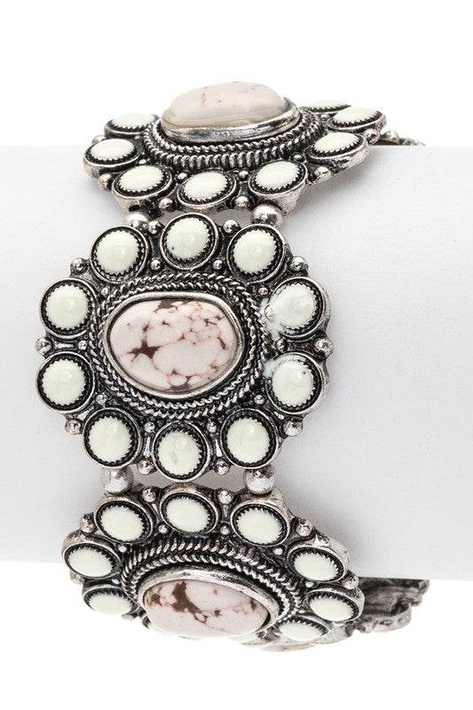 Compressed Stone Western Stretch Bracelet - Shop Style & More | Fresh Looks, Everyday Deals & Free Shipping