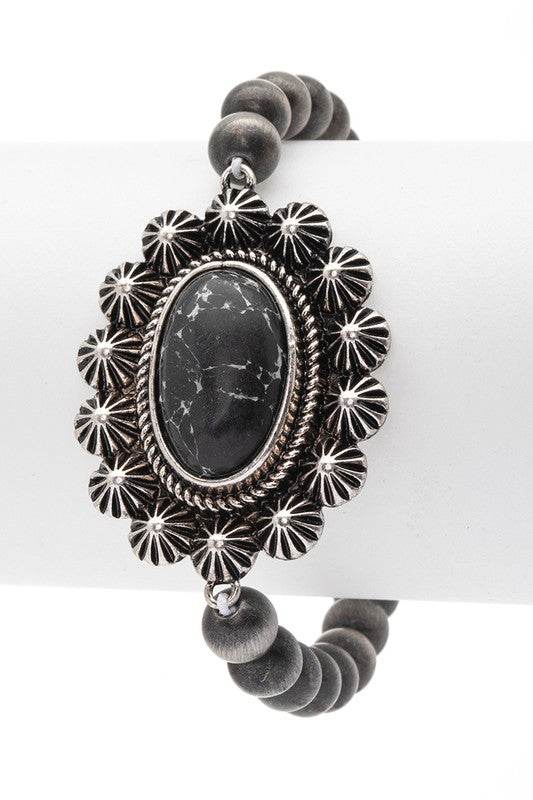 Oval Stone Western Stretch Bracelet - Shop Style & More | Fresh Looks, Everyday Deals & Free Shipping