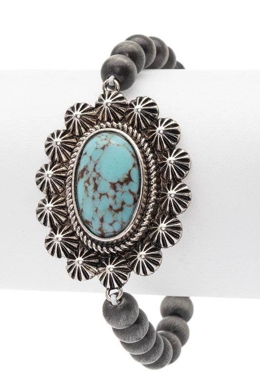 Oval Stone Western Stretch Bracelet - Shop Style & More | Fresh Looks, Everyday Deals & Free Shipping