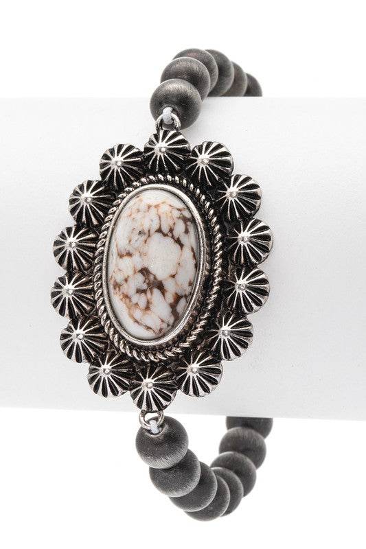 Oval Stone Western Stretch Bracelet - Shop Style & More | Fresh Looks, Everyday Deals & Free Shipping