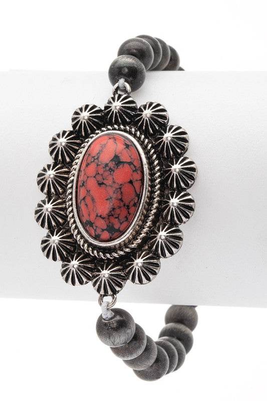 Oval Stone Western Stretch Bracelet - Shop Style & More | Fresh Looks, Everyday Deals & Free Shipping