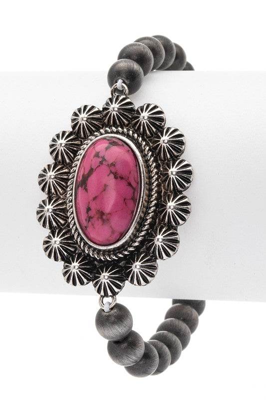 Oval Stone Western Stretch Bracelet - Shop Style & More | Fresh Looks, Everyday Deals & Free Shipping