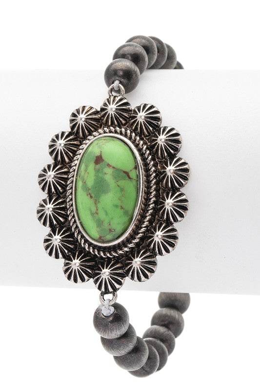 Oval Stone Western Stretch Bracelet - Shop Style & More | Fresh Looks, Everyday Deals & Free Shipping
