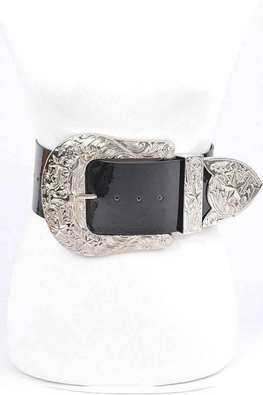 Plus Size Iconic Buckle Statement Patent Belt - Shop Style & More | Fresh Looks, Everyday Deals & Free Shipping