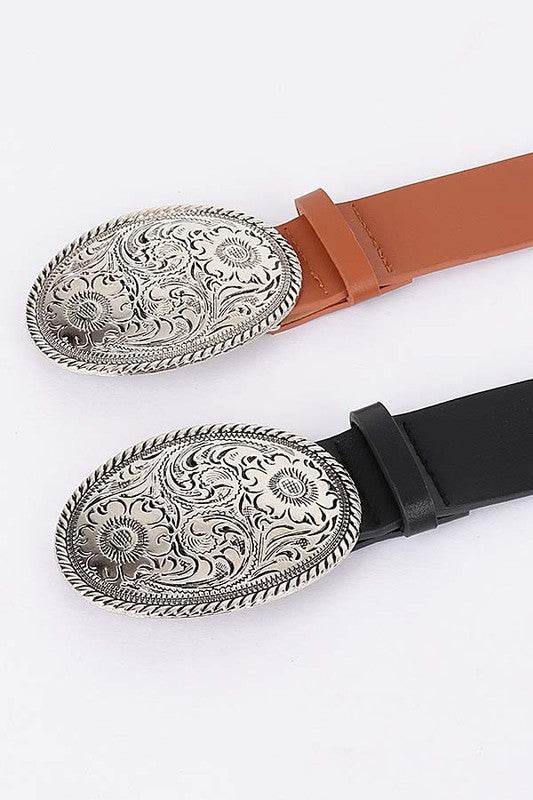 Engraved Western Buckle Fashion Belt - Shop Style & More | Fresh Looks, Everyday Deals & Free Shipping