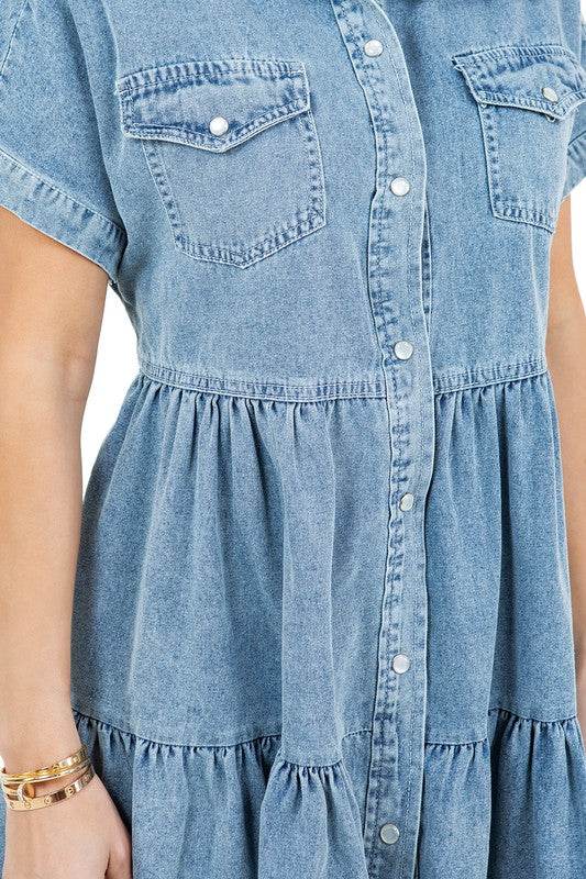 WOMEN FASHION DENIM DRESS - Shop Style & More | Fresh Looks, Everyday Deals & Free Shipping