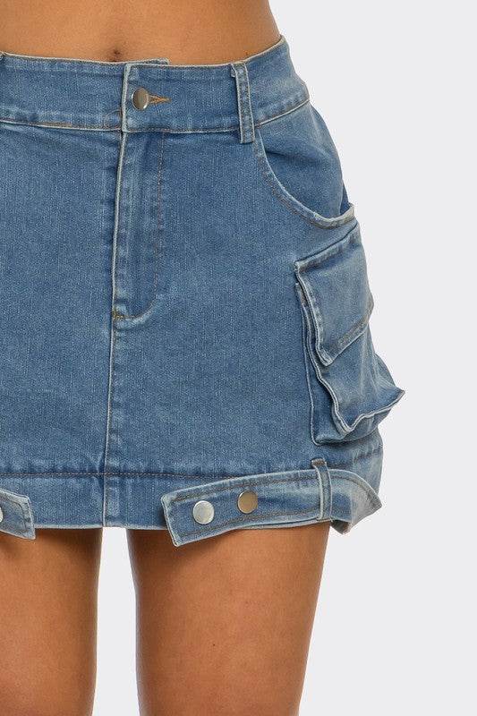Utility Denim Maxi Skirt - Shop Style & More | Fresh Looks, Everyday Deals & Free Shipping