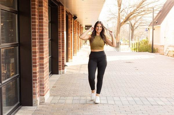 Tummy Control Full Length Leggings with Pockets - Shop Style & More | Fresh Looks, Everyday Deals & Free Shipping