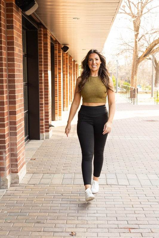Tummy Control Full Length Leggings with Pockets - Shop Style & More | Fresh Looks, Everyday Deals & Free Shipping