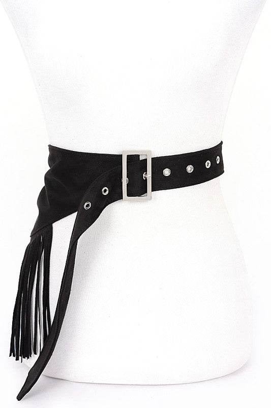 Faux Suede Fringe Western Belt - Shop Style & More | Fresh Looks, Everyday Deals & Free Shipping