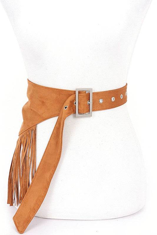 Faux Suede Fringe Western Belt - Shop Style & More | Fresh Looks, Everyday Deals & Free Shipping