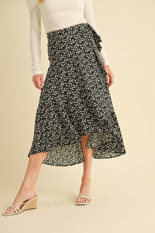 Berti Floral Wrap Skirt - Shop Style & More | Fresh Looks, Everyday Deals & Free Shipping