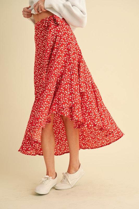 Berti Floral Wrap Skirt - Shop Style & More | Fresh Looks, Everyday Deals & Free Shipping