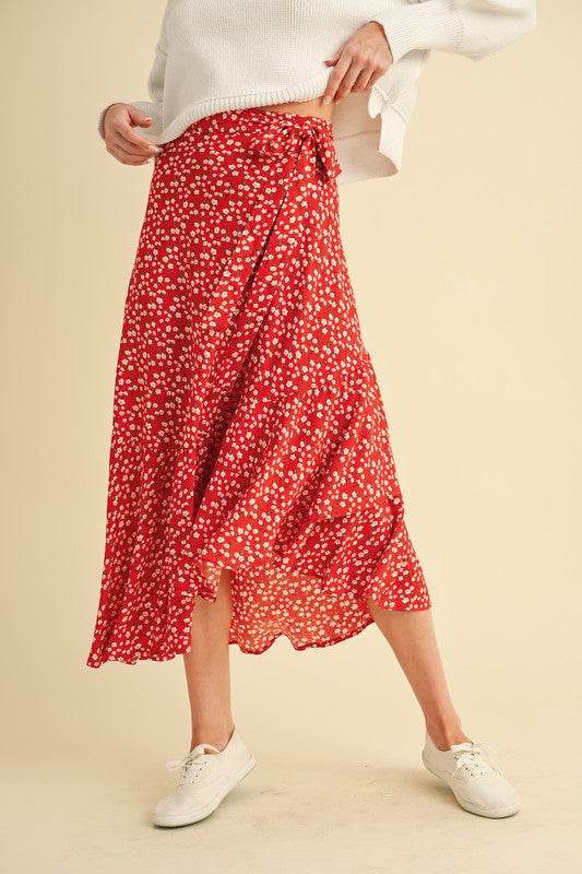 Berti Floral Wrap Skirt - Shop Style & More | Fresh Looks, Everyday Deals & Free Shipping