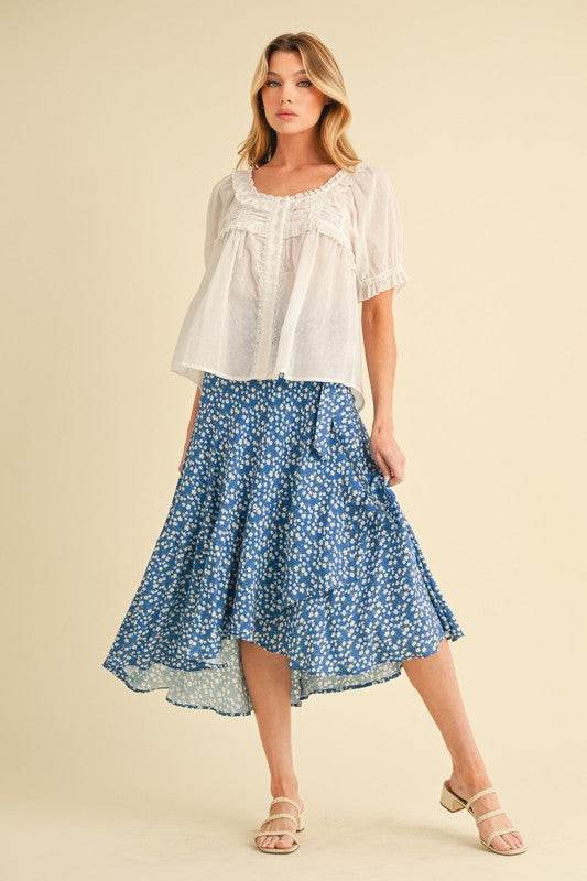 Berti Floral Wrap Skirt - Shop Style & More | Fresh Looks, Everyday Deals & Free Shipping