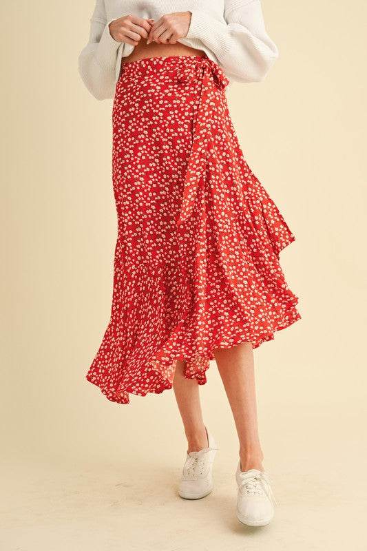 Berti Floral Wrap Skirt - Shop Style & More | Fresh Looks, Everyday Deals & Free Shipping