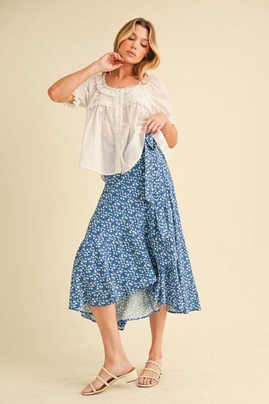 Berti Floral Wrap Skirt - Shop Style & More | Fresh Looks, Everyday Deals & Free Shipping